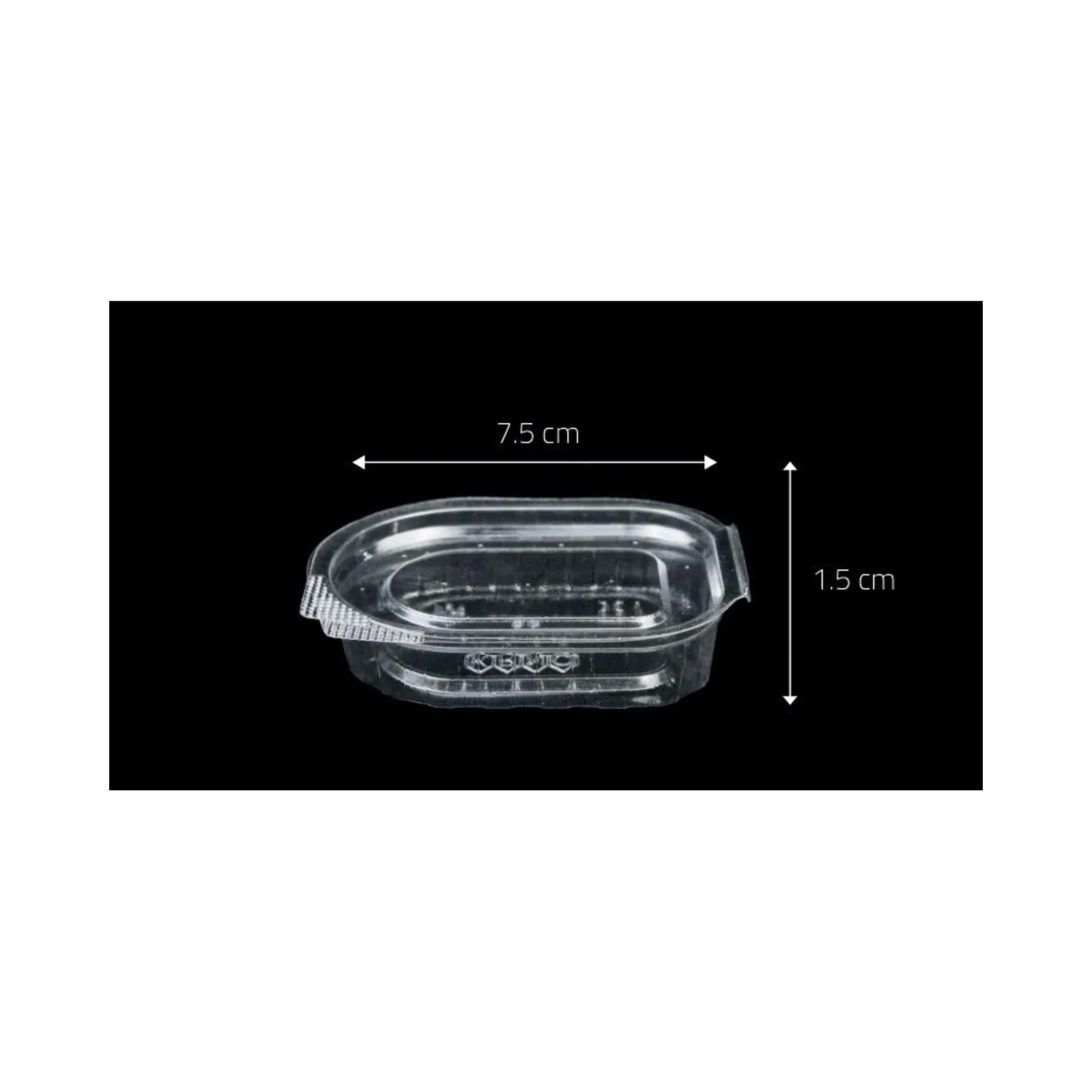 30cc Rectangular Hinged Sauce Cup
