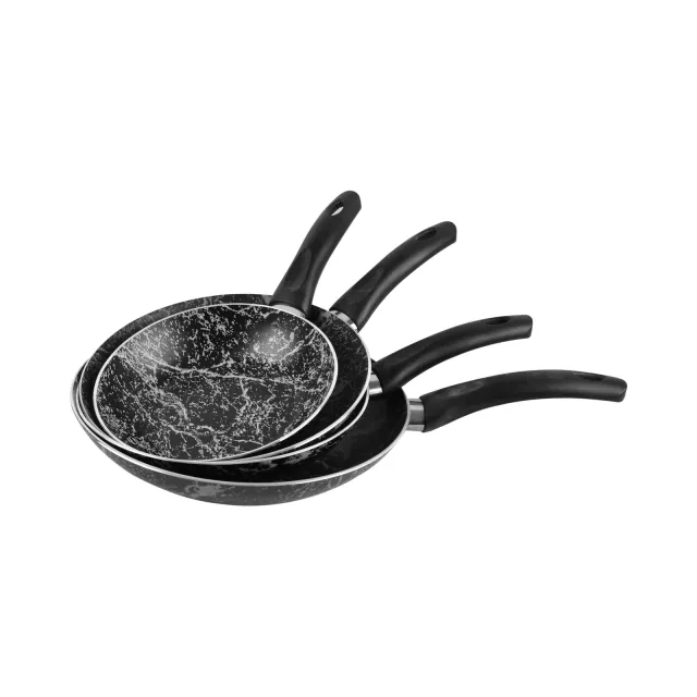 Marble Fry Pan Set 16-20-22-26