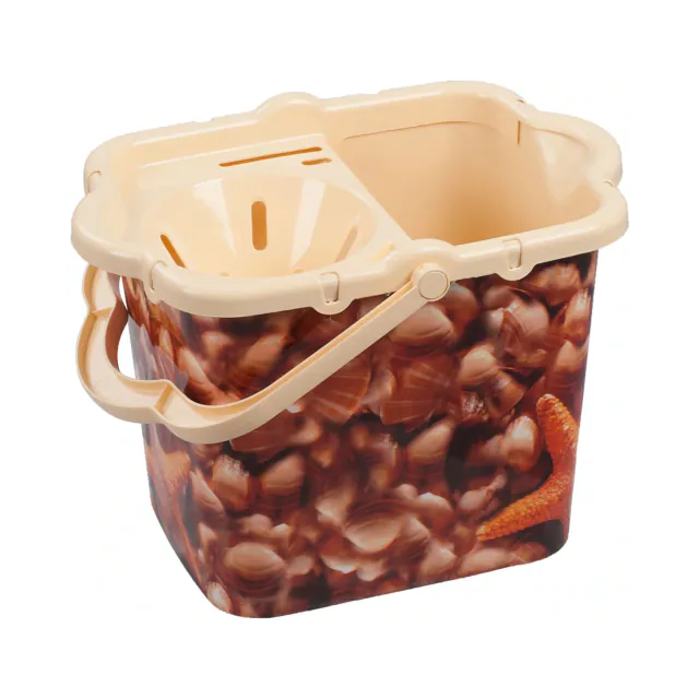 English Modern Bucket With Squeezer With Mop (Printed)