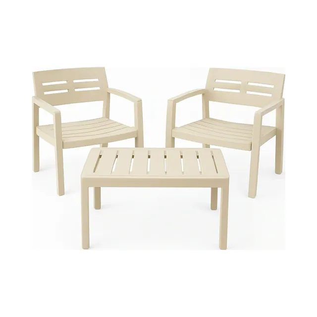 Entre New Wood 2 chairs and table