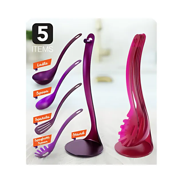 Serving Set with Stand, 5 Pieces
