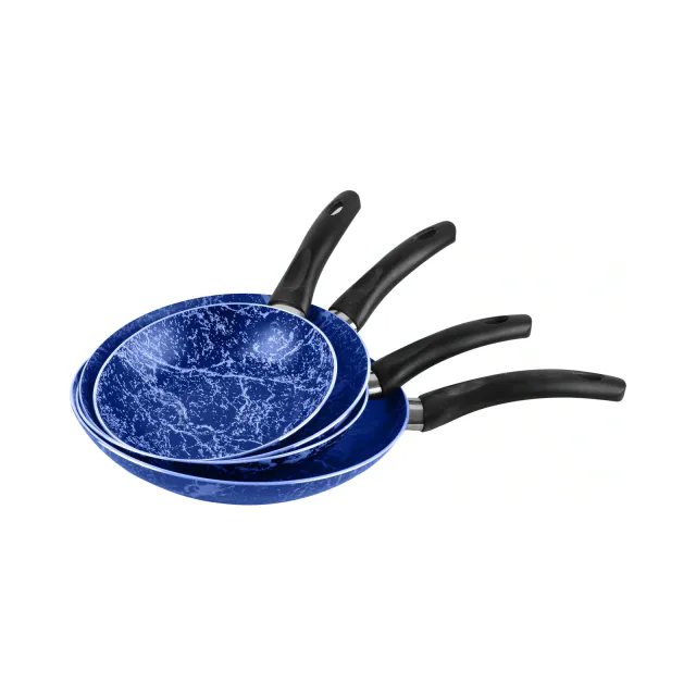 Marble Fry Pan Set 16-18-22-28